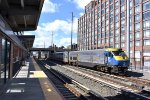 DE30AC # 417 pushes Train # 6511 into Mineola Station